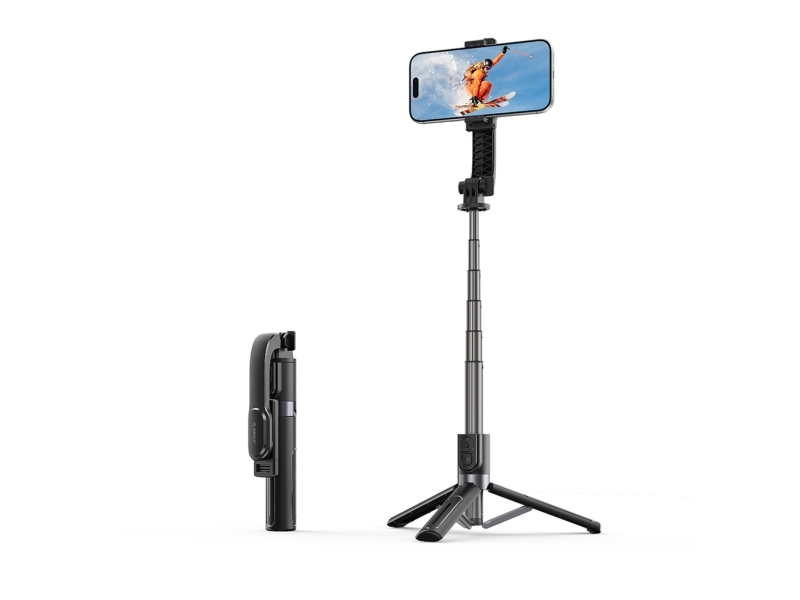 Orico selfie-stick SPV90 i aluminium mini-tripod Bluetooth, 360° drej - sort