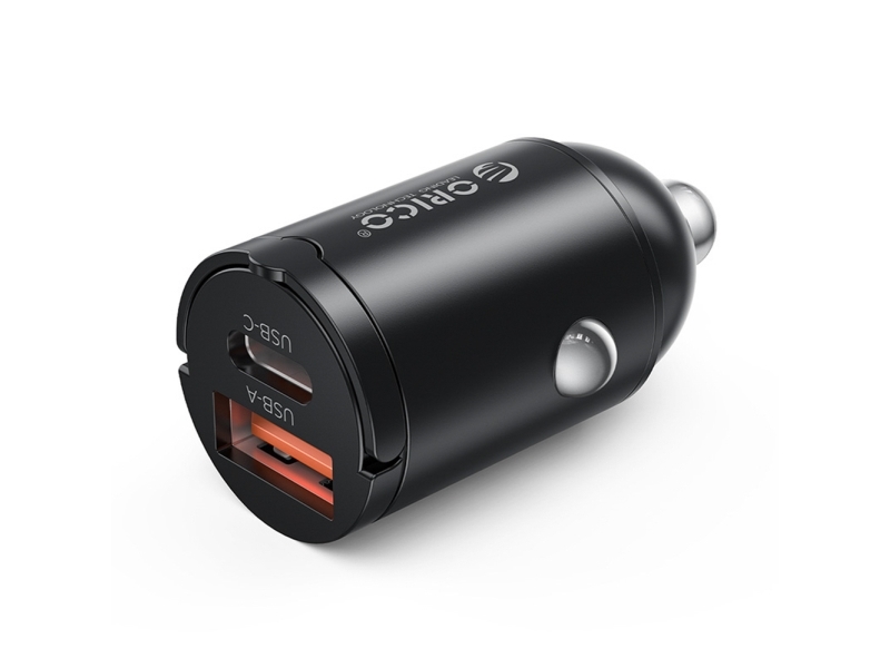Orico Miniring 30W Biloplader Usb-A + Usb-C - Sort