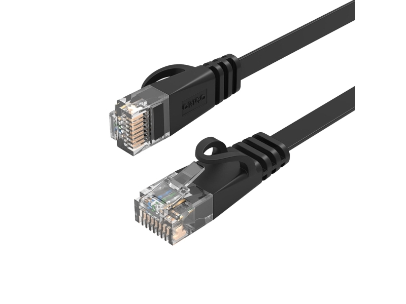 Orico Ethernet-Netzwerkkabel Orico Pug-C7b Cat7 10Gbps Rj45 Internet Lan Flach 8 M – Schwarz