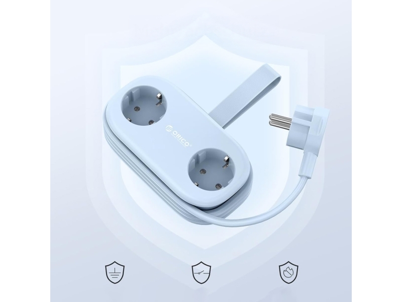 Orico Ap3 65W Gan Strømstik 6I1 Blå 2X Ac + 2X Usb-A + 2X Usb-C