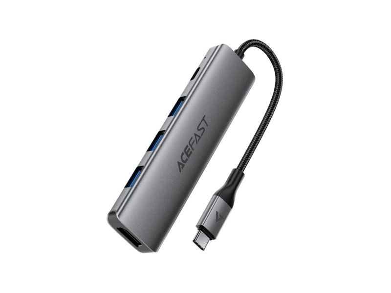 Acefast J16 Usb-Hub Usb-C 5-In-1 Hdmi 4K 60Hz Pd90w Dockingstation - Grau