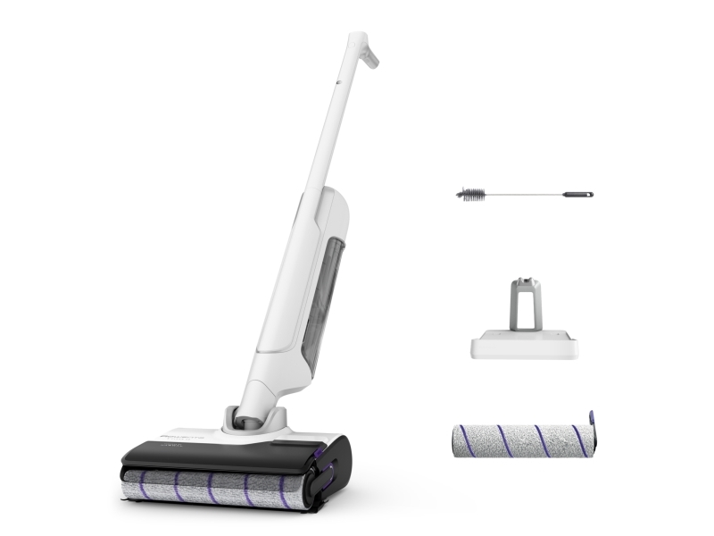 Rowenta X-Clean 10 GZ7540, Stick vakuum, Poseløs, Sølv, Hvid, 0,79 L, 0,67 L, Tør&våd