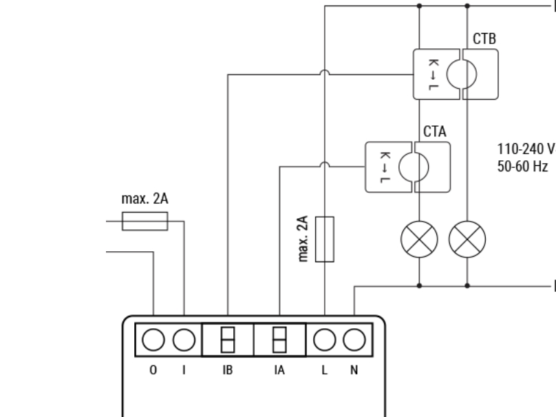 Shelly EM Gen4 - WiFi & Zigbee 1-faset energimåler, 50A