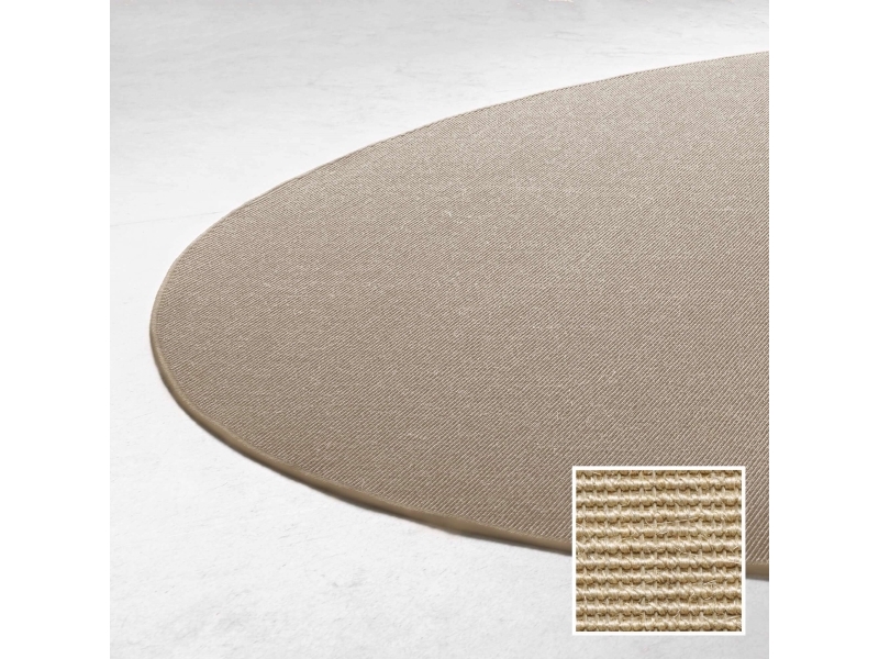 Pyöreä matto, halkaisija 120, Sisal Boucle"', vaalea luonnonväri