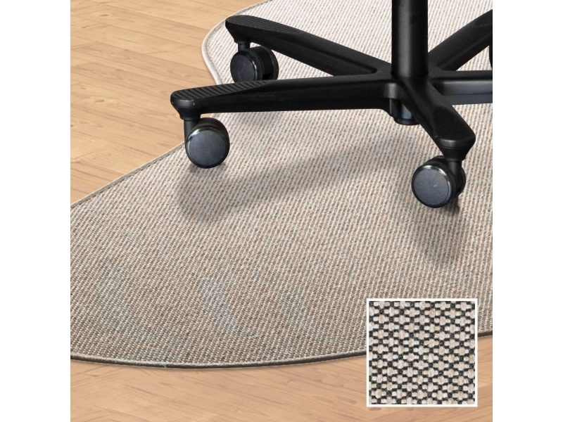 Stoleunderlag dråbeform 120x120 i tæppe - Beige