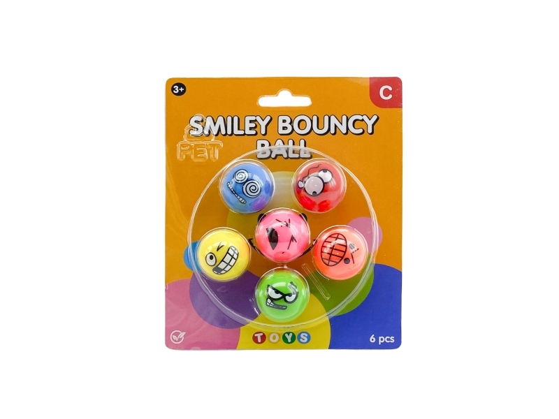 Impulse Toys Smiley Bouncing Ball 6 Pcs