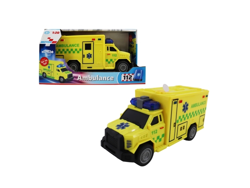 Impulse Toys Motor 112 - Ambulance med lys og lyd (I-1600013)