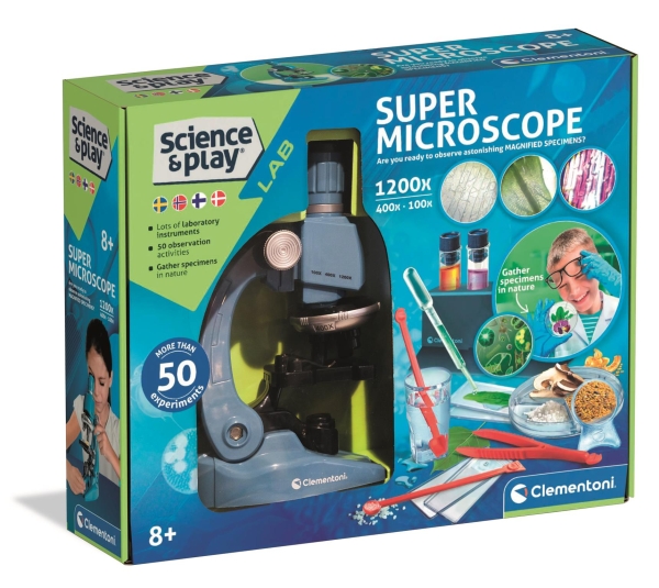 Mikroskop Til Børn - 1200x - Clementoni Science And Play Lab