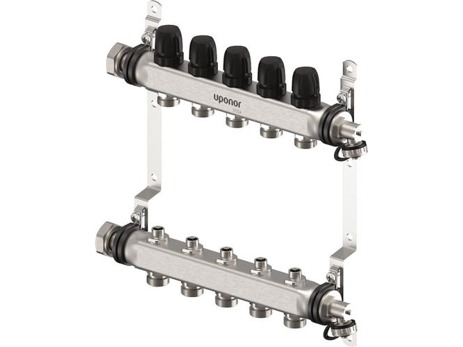 Uponor Vario S 1" gulvvarme fordelerrør, 5 kredse