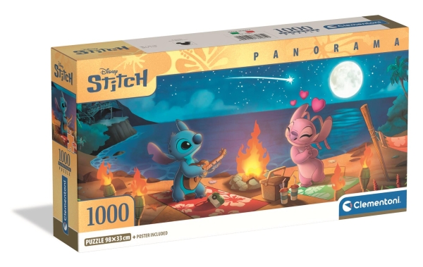 Clementoni Puslespil Panorama Hqc Disney Stitch, 1000 Brikker