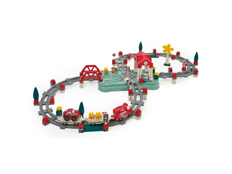 Country train Circuit in a barrel - Abrick | Leksaker - Konstruktions leksaker - Trä konstruktion | GameStuff