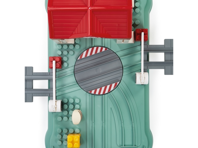 Abrick Ecoiffier Train Track Construction Set - Station and Accessories - 140 pcs.