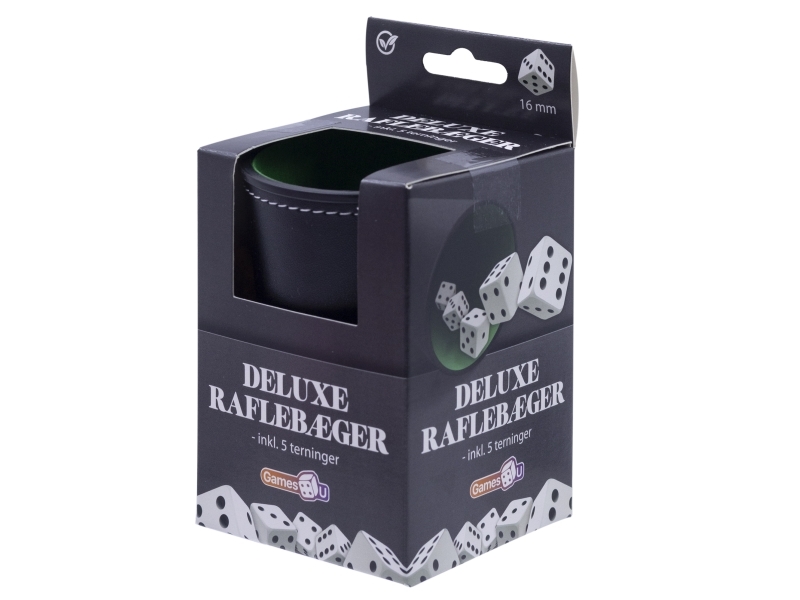 Raflebæger - Deluxe Rafle Sæt Med 5 Terninger