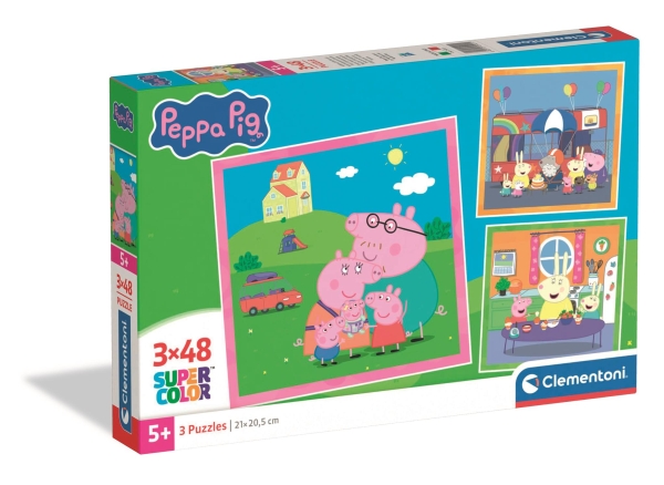 Puslespil Peppa Pig 2026, 3X48 Brikker