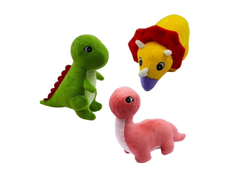 Dinosaurier-Plüschtier, 20 Cm, 3Er-Pack
