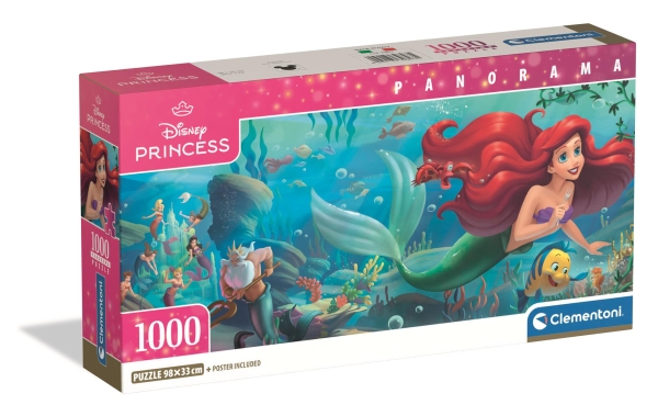 Clementoni Puslespil Panorama Hqc The Little Mermaid, 1000 Brikker