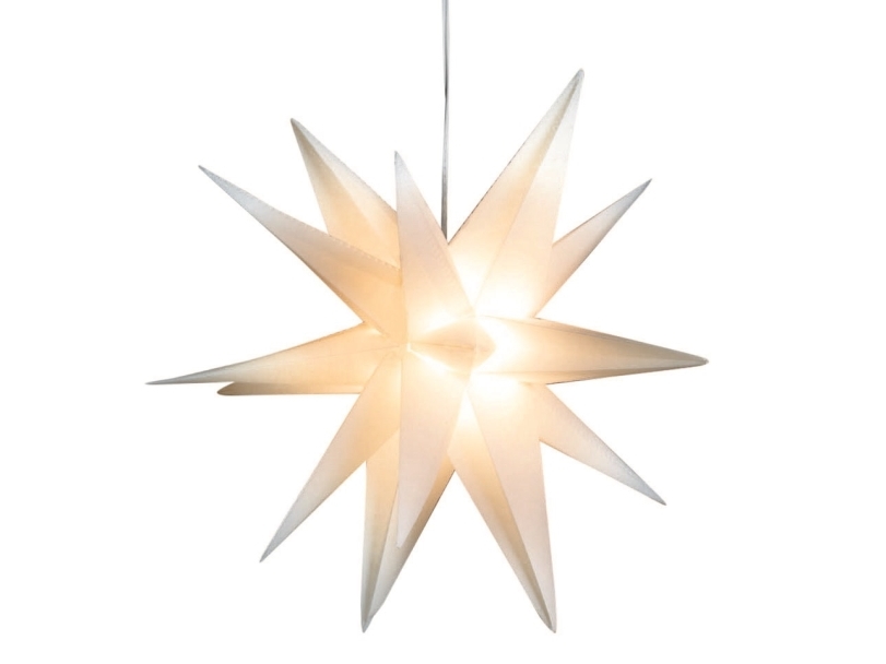 Det Gamle Apotek LED stjerne 18 takker 6/18 timer Dia. 25cm Hvid IP20 ekskl. 3xAA
