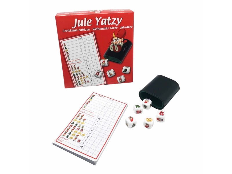 Det Gamle Apotek Julius Jule Yatzy, H 14,5 cm, W 14 cm, D 4,6 cm, pcs