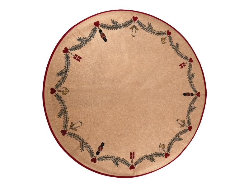 Det Gamle Apotek julgransmatta Ø 100 cm brun Classic Christmas