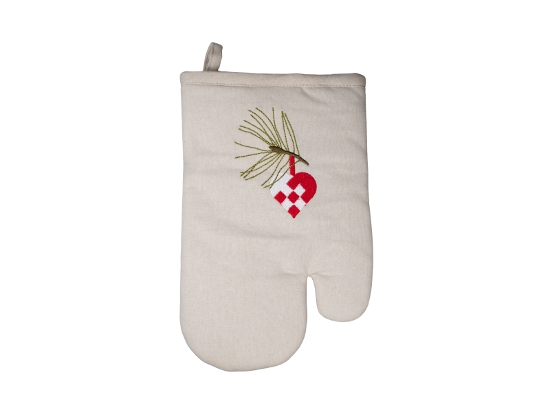 Det Gamle Apotek Grillhandske, H 28cm, B 18cm, D 2cm, Beige, Dansk jul