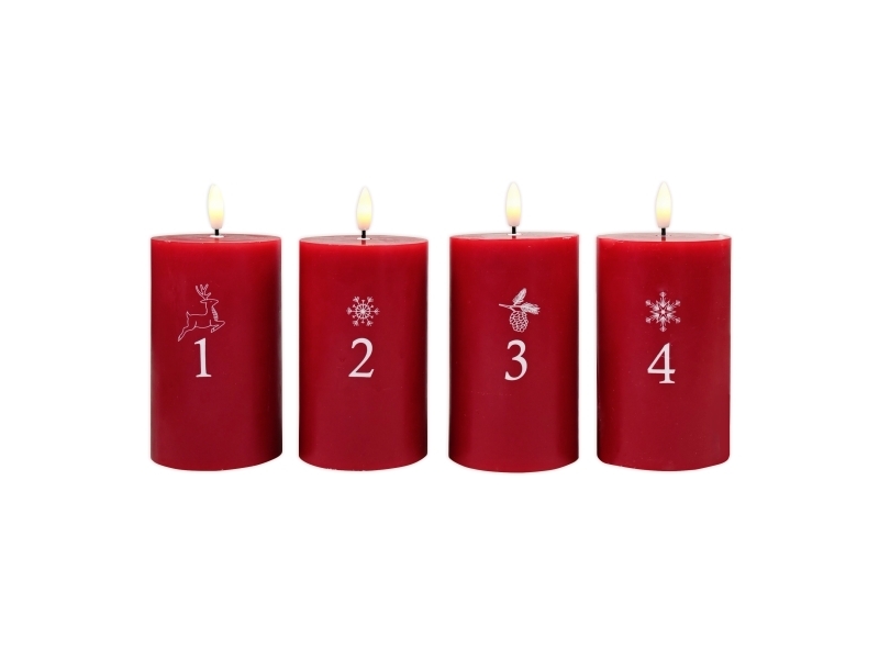 Det Gamle Apotek Adventslys m/LED H 12.5cm, Dia. 7.5cm Jingle Doodle