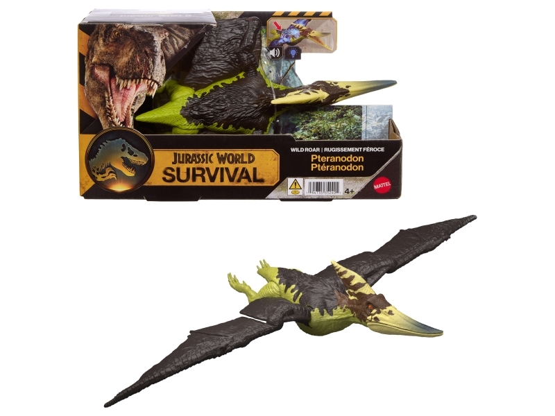 Jurassic World Wild Roar Dinosaurier-Actionfigur Spielzeug, Beißangriff Und Brüllgeräusch, 4 Jahr(E), Mehrfarbig, Kunststoff