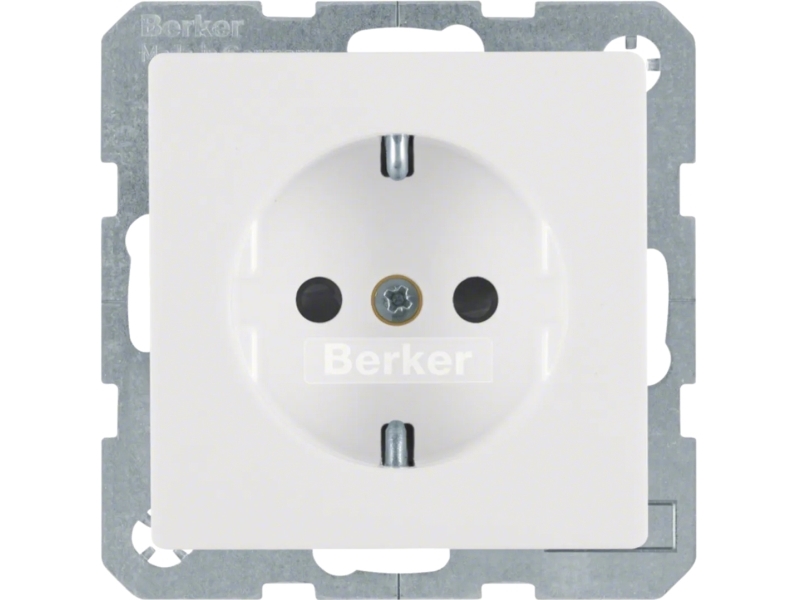 Berker 47236089 Schuko-Steckdose Berker Q.1 Polarweiß, Samt