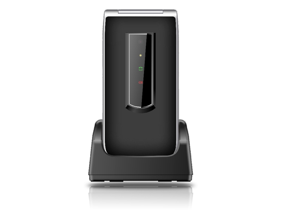 Beafon Sl495, Klappgehäuse, Single Sim, 6,1 Cm (2.4"), Bluetooth, 1000 Mah, Schwarz, Silber