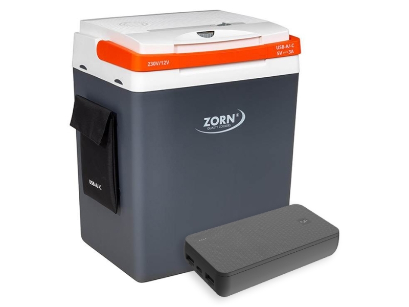 ZORN 30L elektrisk køleboks 12/230V inkl. Powerbank