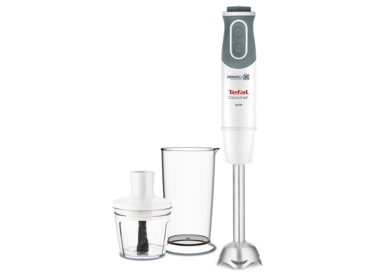 Tefal Stabmixer Hb641138 — 800 W Weißer Stabmixer Mit Schneebesenaufsatz & Becher