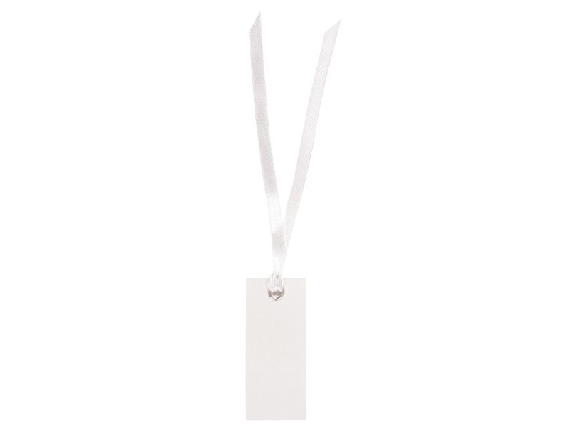 Weiße Geschenkanhänger, 12 Stk