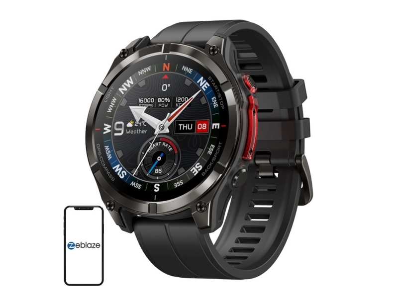 Zeblaze Stratos 4 Pro smartwatch (sort)