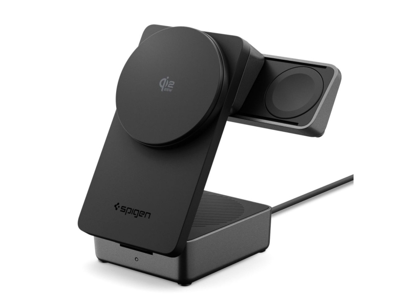Spigen Essential Qi2.2 25W 3In1 Magsafe Magnetisches Wireless-Ladegerät - Schwarz
