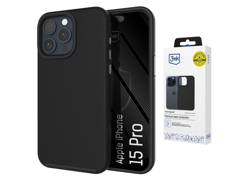 3Mk Fortis Magcase Til Iphone 15 Pro - Sort