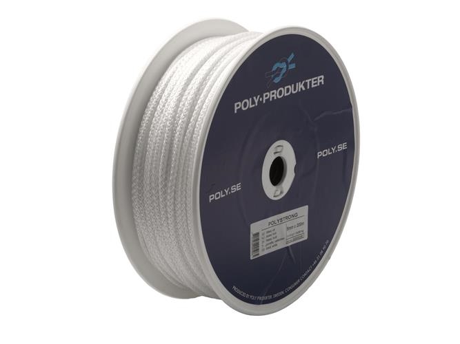 Flagglina nylon x-flätad 5 mm 25 m vit | Marin - Rep - Olika rep | GameStuff