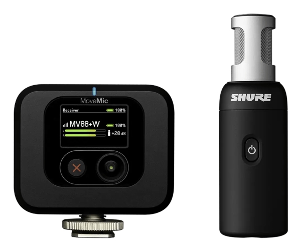 Shure Movemic 88+, Interview-Mikrofon, 20 - 20000 Hz, 120 Db, Bidirektionales Mikrofon, Verflüssiger, Kabellos