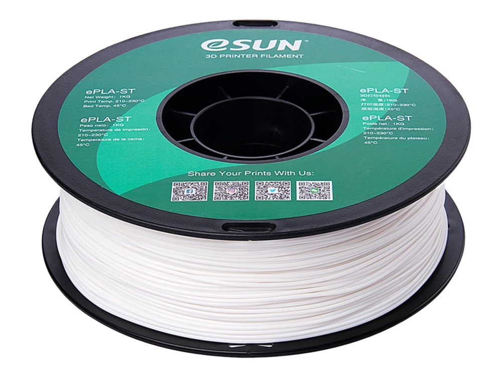 Esun - Naturfarvet - 1 kg - vakuumforseglet pose - ePLA-ST filament (3D)