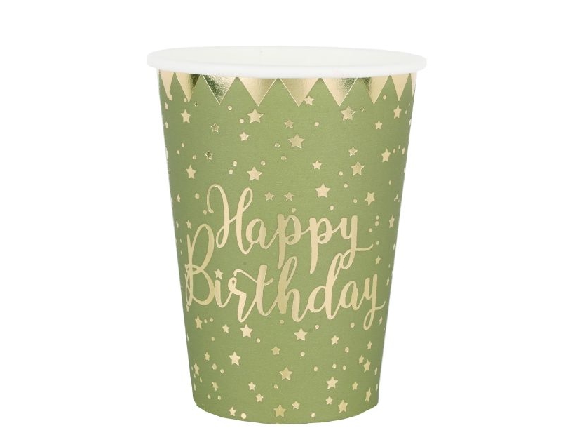 Salbei Happy Birthday Papbecher