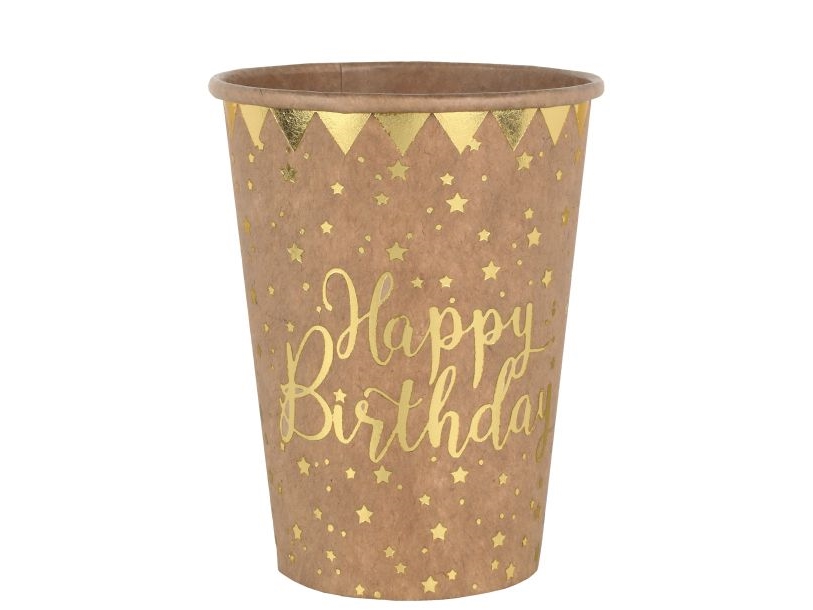 Natur Happy Birthday Pappbecher