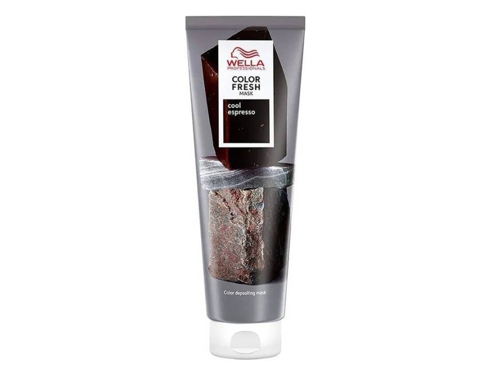 Wella Color Fresh Mask, Ruskea, Cool Espresso, 150 ml, Ei sukupuolirajoitusta, Ruskea, Kaikille hiuksille