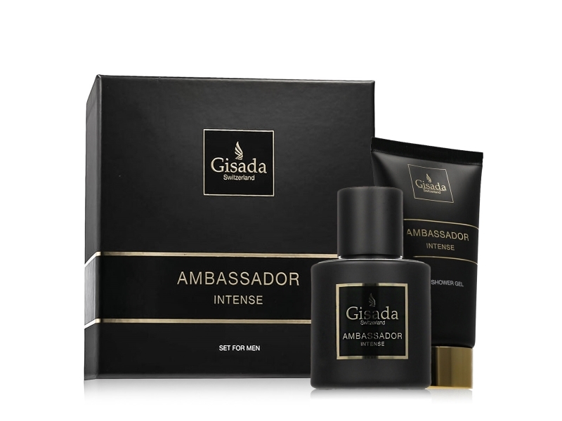 Gisada Ambassador Intense Gift Set Eau De Parfum 50Ml & Shower Gel 100Ml Spicy Fresh Men's Fragrance