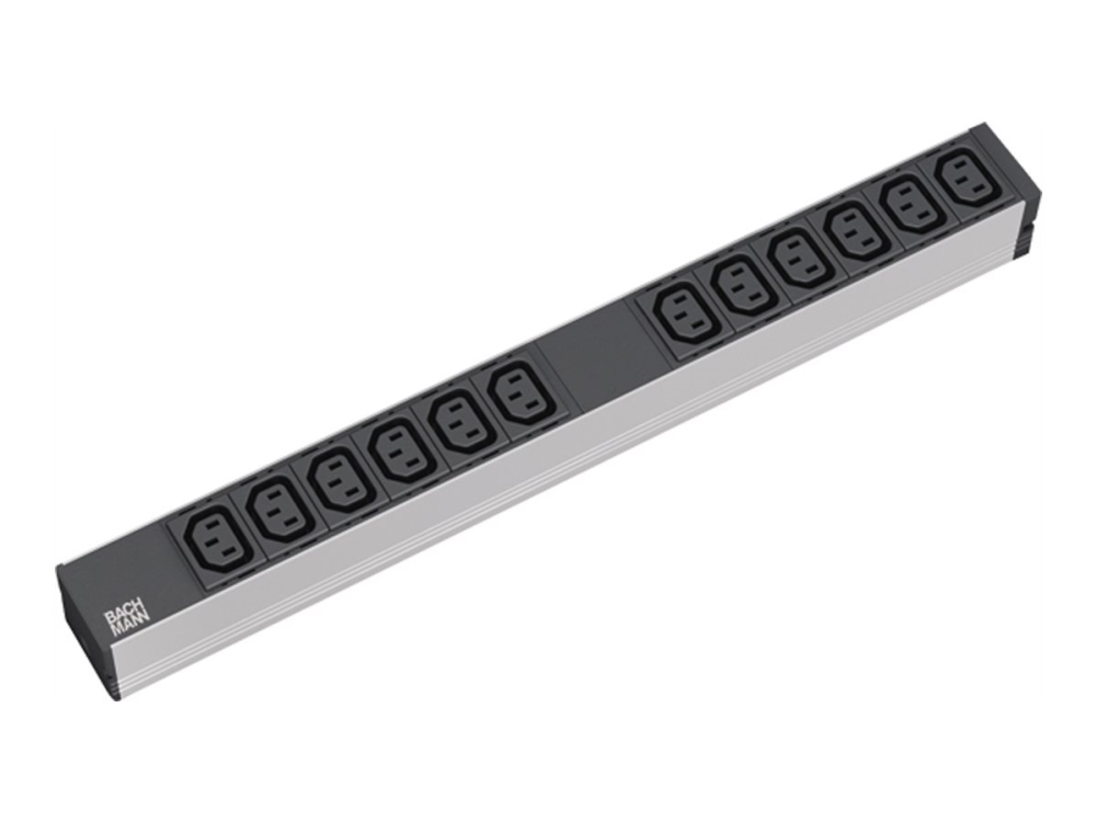 Bachmann Lockable - Verlängerungsschnur (Rack - Einbaufähig) - 12 Ausgangsstecker - 1U - 48,3 Cm (19") (333.616)