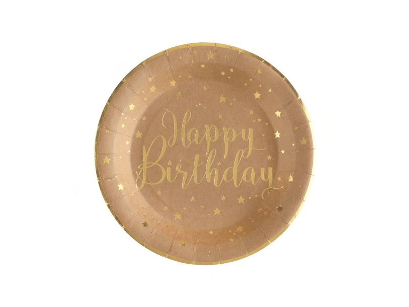 Natur Happy Birthday Pappteller
