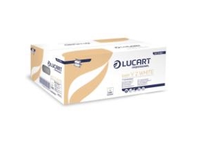 Handtuchpapier Lucart Easy V2-Fold L21xb21xd10.5Cm 2-Lag Ecolabel Weiß, 20 Pk X 190 Stk/Karton