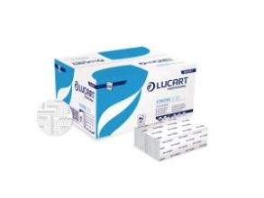 Handtuchpapier Lucart Z20 Z-Falz 2-Lagig L24xb20xt8 Cm Neufaser Weiß, 15 Packs X 200 Stk/Karton