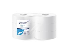 Toilettenpapier Lucart Maxi Jumbo L270mxø245mm 2-Lag Neufaser Weiß, 6 Rollen/Krt