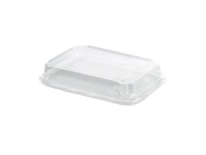 Plastlåg 185X129x32 Mm Contrast Small Rektangulær Apet Transparent,4 Pk X 50 Stk/Krt