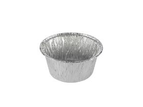 Alubakke Rund 106Ml Ø80xh37mm 45My Alu Sølv,100 Stk/Ps - (100 Stk.)