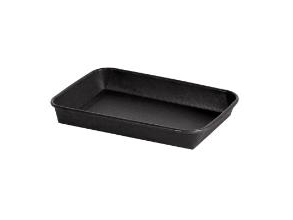 Bakke 1-Rum Contrast Small 400Ml L185xb129xh24 Mm Rektangulær Pap/Pe Sort,4 Pk X 50 Stk/Krt