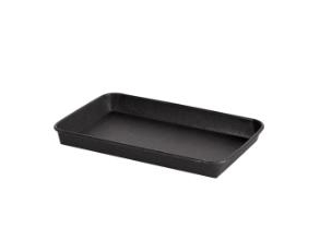 Tablett 1-Fach Contrast Large 700 Ml L241xb152xh24 Mm Rechteckig Papier/Pe Schwarz, 2 Pack X 70 Stk/Krt
